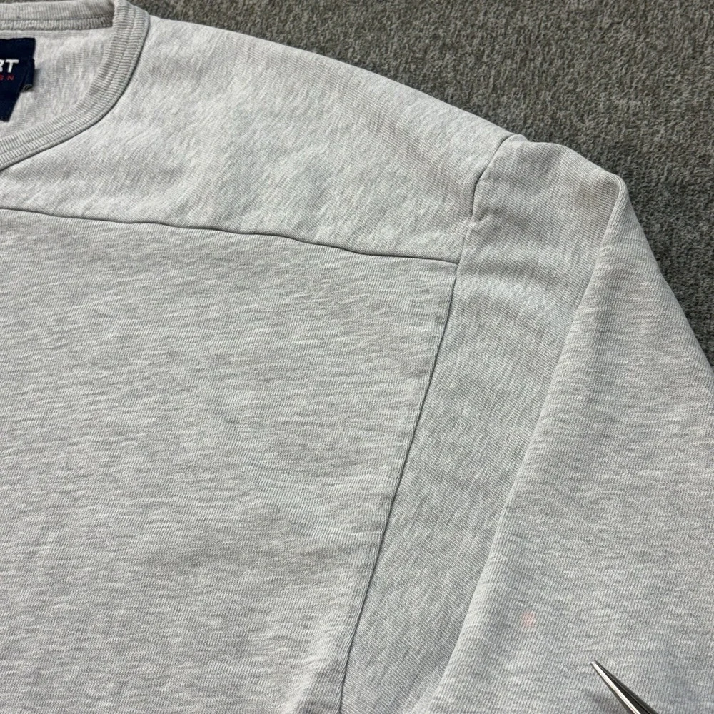 Vintage 90s Polo Sport Ralph Lauren P67 Crest Rugby Sweatshirt Men's L Grey Y2K